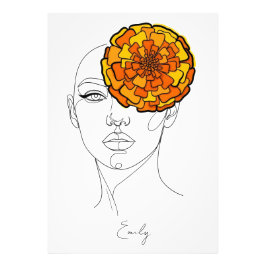 Foto Retrato personalizado de la flor de nacimiento de 