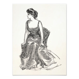 Foto Retrato retro de la mujer de Edwardian del chica