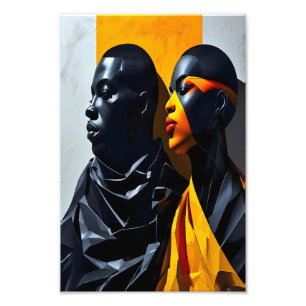 Foto Retratos Audaces Modernos Resumen Arte Geométrico