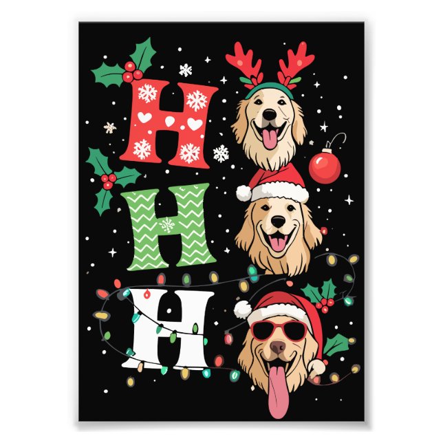 Foto Retrievers Golden Xmas Ho Ho Ho (Frente)