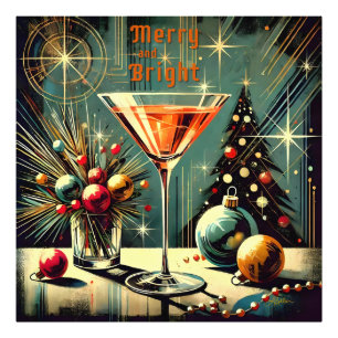 Foto Retro 50s Martini de Navidad Alegre y Brillante