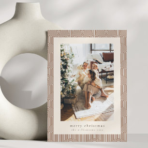 Foto Retro Arco Gris Beige Feliz Navidad