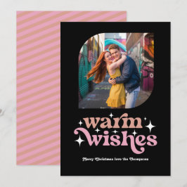 Foto Retro de Navidad en Rosa Dorado y Rosa Claro