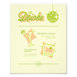 Foto Retro Disco Wedding Bar Menu