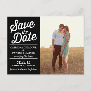 Foto retro en blanco y negro Guardar postal de fec