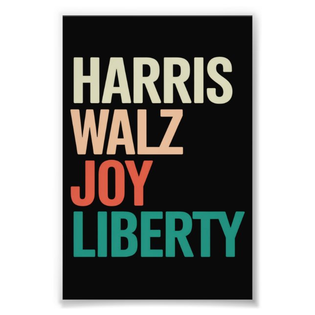 Foto Retro Harris Waltz 2024 Harris Walz Joy Liberty (Frente)
