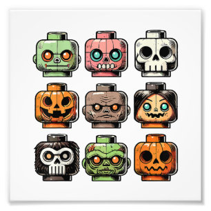 Foto Retro Horror Ladoba Cabeza Asustada Máscara Hallow