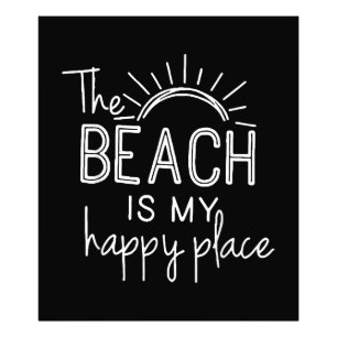 Foto Retro La playa es mi lugar feliz Divertido verano