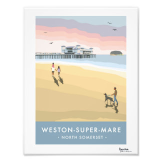 Foto Retro moderno Weston-super-Mare Poster