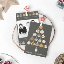 Foto retro Ornament Tarjeta navideña de vacaciones