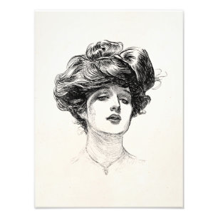 Foto Retro retro de mujer virgen Gibson Chica Edwardian
