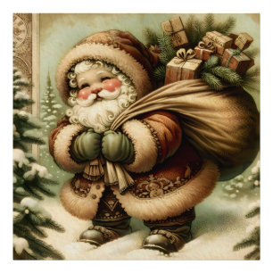 Foto Retro Santa Claus con regalos
