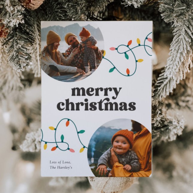 Foto retro Tarjeta navideña Merry (Subido por el creador)