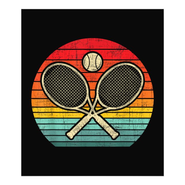 Foto Retro Vintage Crosage Tennis Racket Lover (Frente)