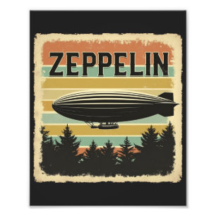 Foto Retro Zeppelin Dirigible Airship Zepelin Zepplin