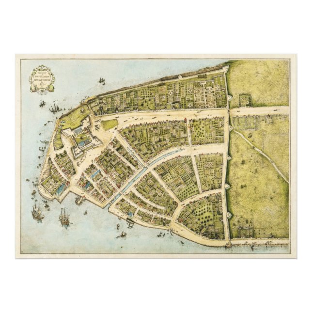 Foto Revisión del Plan Castello Nueva Ámsterdam en 1660 (Frente)