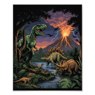Foto Rex y Triceratops de dinosaurios jurásicos vintage