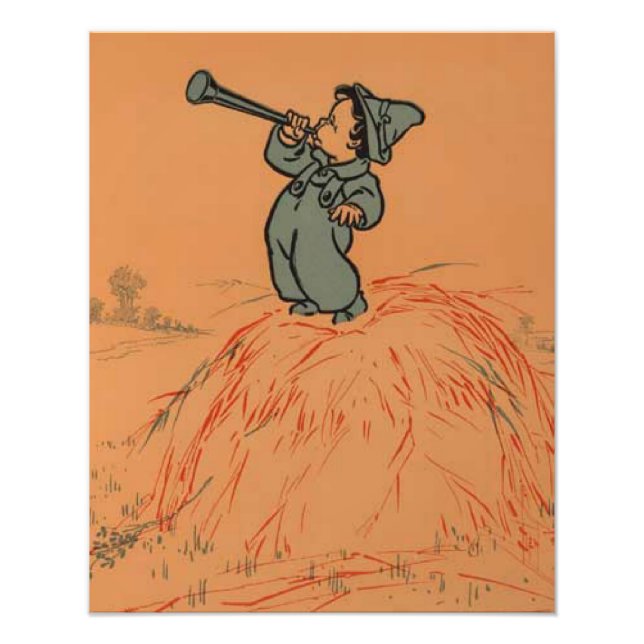 Foto Rhyme de niñera azul de niño pequeño (Frente)