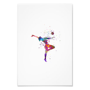 Foto Rhythmic gymnastics in watercolor