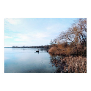 Foto Río Dnieper con espesor de caña en Ucrania