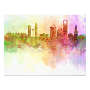 Foto Riyadh skyline in watercolour background