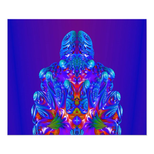 Foto Robot azul abstracto (Frente)