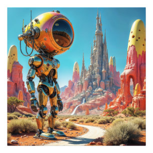 Foto Robot futurista para guardia