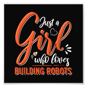 Foto Robotics Engineer Robot Lover Chica Rob
