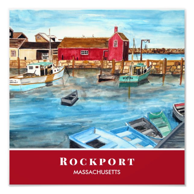 Foto Rockport Harbour Massachusetts New England USA (Frente)
