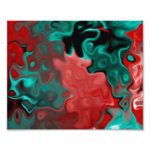 Foto Rojo Caído en Azul abstracto 555y