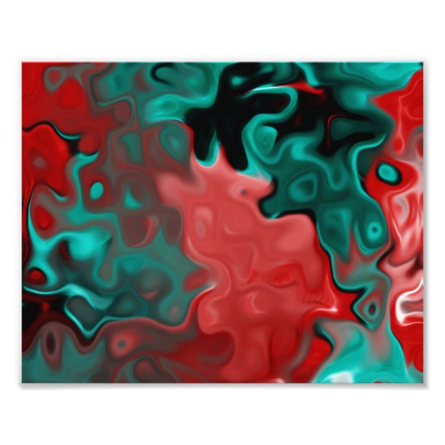 Foto Rojo Caído en Azul abstracto 555y (Frente)