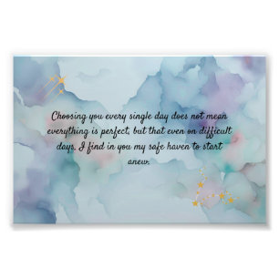 Foto Romantic Love Message Keepsake Card Safe Haven Q