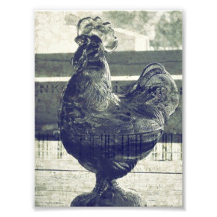 Foto Rooster de vidrio vintage