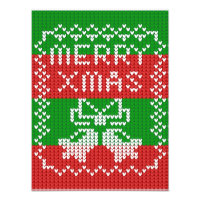 Ropa de jingle de patrón de suéter feo Hilo de nav