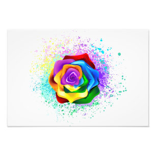 Foto Rosa arcoiris colorido