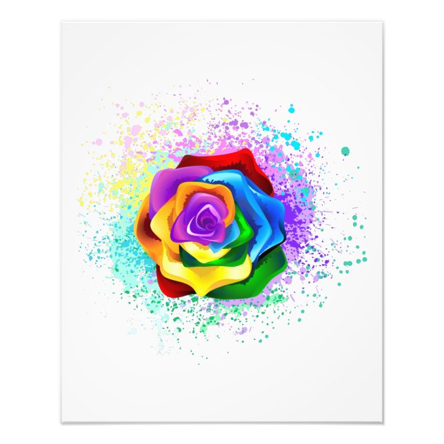 Foto Rosa arcoiris colorido (Frente)
