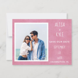 Foto rosa moderna Guardar la fecha