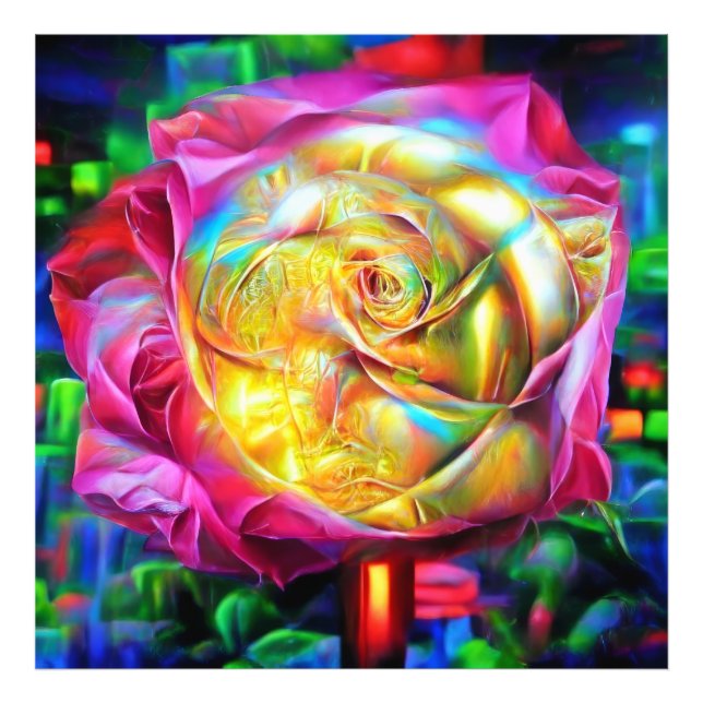 Foto Rosa psicodélico arcoiris (Frente)