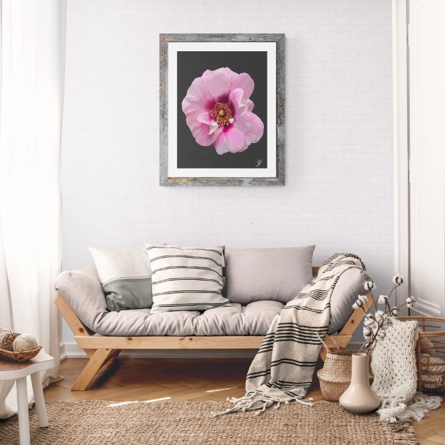 Foto Rosa rosa con Purple Heart - pintura al óleo (Subido por el creador)