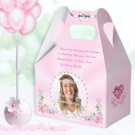 FOTO rosa suave, cajas favoritas personalizadas