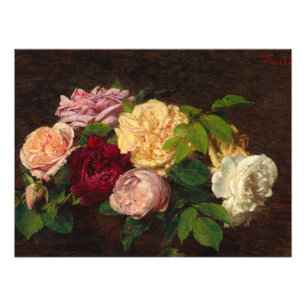 Foto Rosas de Niza en una mesa de Henri Fantin-Latour