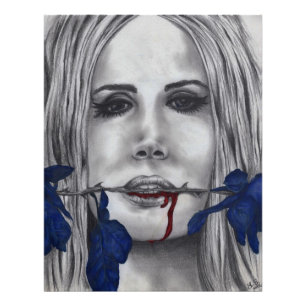 Foto Rosas de Sangre Mujer Vampiro Arte de Terror Fanta