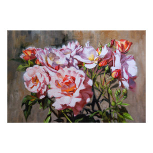 Foto Rosas en Pavlovsk - Elegante pintura al óleo rosa