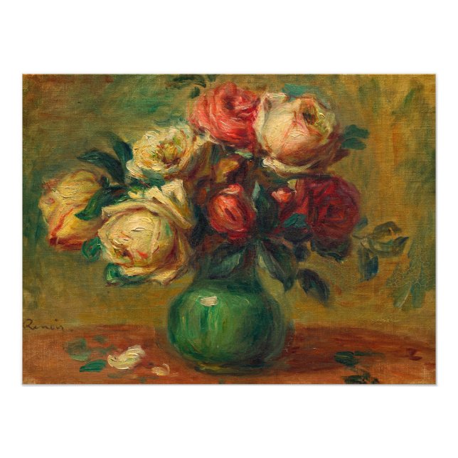 Foto Rosas en una vesícula de Pierre-Auguste Renoir (Frente)