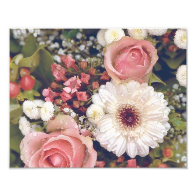 Foto Rosas Flores Rosadas Románticas Ramo (Frente)