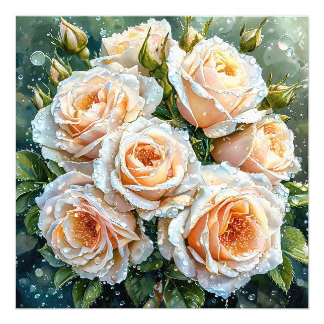 Foto Rosas melocotón pálido (Frente)