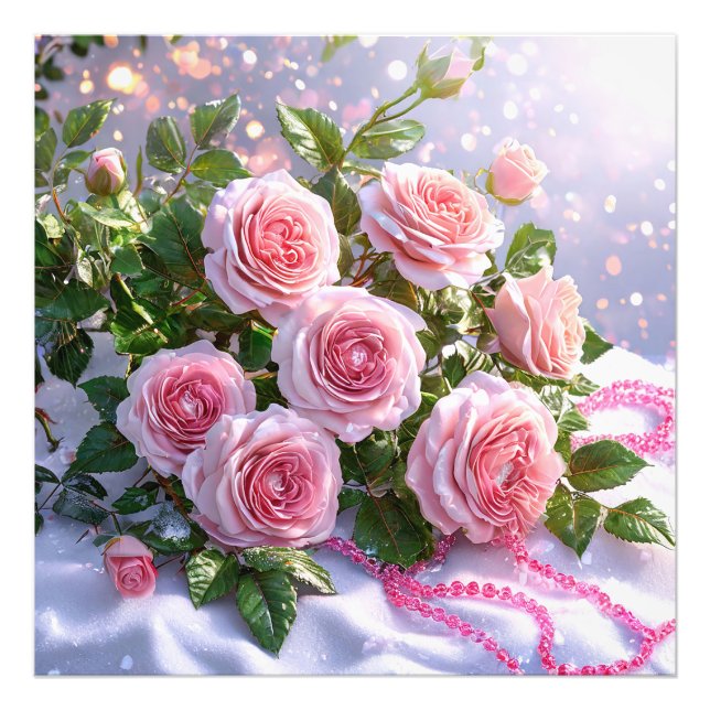 Foto Rosas suaves de color rosa (Frente)