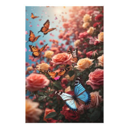 Foto Rosas y mariposas