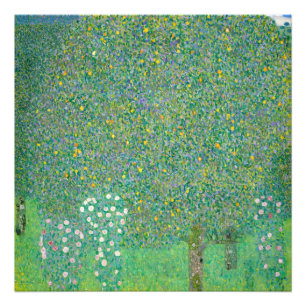 Foto Rosebushes bajo los árboles de Gustav Klimt