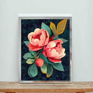 Foto Roses rosas rosadas llamativas en negro